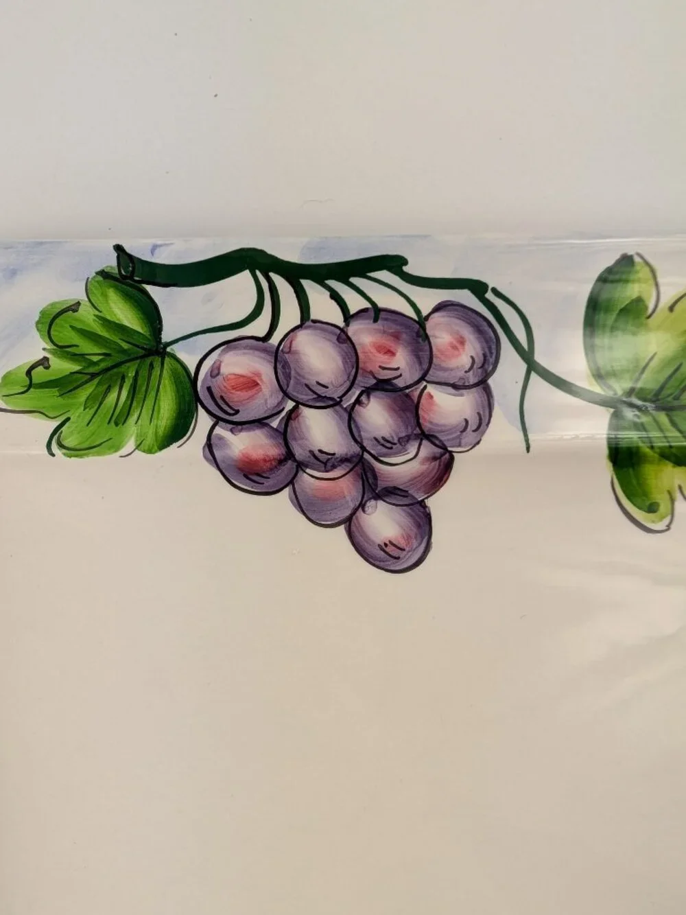 Crate & Barrel Hand Painted Fruit Platter Made in Italy Ancora 12